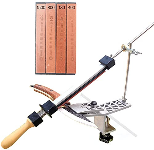 Afilador De Cuchillos Profesional, Kit De Afilado De Cuchillos De Ángulo Fijo Con 4 Piedras De Afilar, Ángulo De Afilado Ajustable De 10°-50°, Para El Hogar, Sujeción, Cuchillos De Jardín