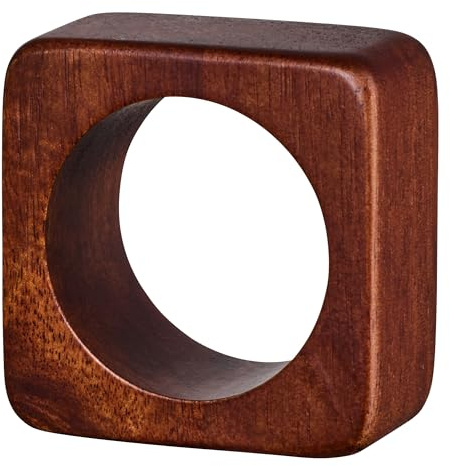 ASA Selection 2er Set Serviettenringe Quadrat. Glatt Wood L 5,3 cm B 5,3 cm H 2,5 cm