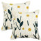 ACCZ Blumen Kissenbezüge Set mit 2 Kissenbezügen 45 x 45 cm Sommer Moderne Stickerei Dekorationskissenbezüge quadratisch weich Bauernhaus Kissenbezüge für Couch Sofa Bett