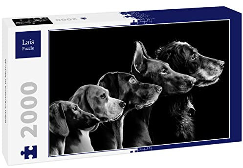 Lais Puzzle Hunde in schwarz weiß 2000 Teile