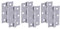 HANDLEZONE® Door Hinges 3 Pairs 76mm / 3 inch Ball Bearing, with Screws - Satin Chrome