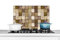 KitchenYeah© Spritzschutz Küchenrückwand Küche Deko Aluminium Platte Wandschutz Herd Spritzschutz WandverkleidungMosaiksteine - Vintage - Blumen - Braun - Fliesen - Design - 70x50 cm