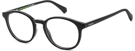 Polaroid Brille mit Sehstärke für Herren optional mit Sonnenbrillentönung oder Blaulichtfilter, Oval, gefertigt aus Öko Polyamid (inklusive Brillenetui)