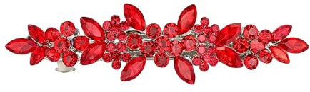 Fermagli per capelli austriaci rossi, scintillanti fermagli per capelli con zircone di cristallo, forcine per capelli da sposa, alla moda, accessori per capelli da sposa, accessori per donne e ragazze