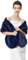 BEAUTELICATE Kunstpelz Stola Schal Damen Pelz Brautschal Brautstola Wrap Schwarz Elfenbein für Braut Winter Hochzeit Festival Weihnachten (Upgrade - Marineblau, Einheitsgröße)