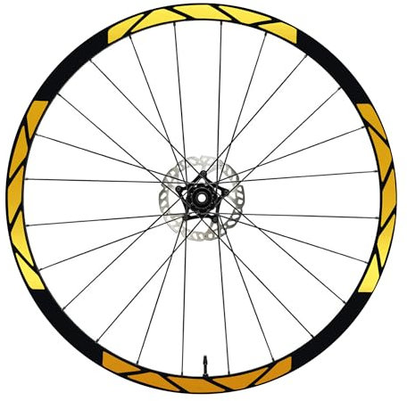 Aufkleber Felgen MTB 26 - 27,5 - 28-29 Zoll Rad Fahrrad MTB Bike Sticker Felgen MTB Racing Felgen COD. B0012 (26 Zoll, Gold 91)