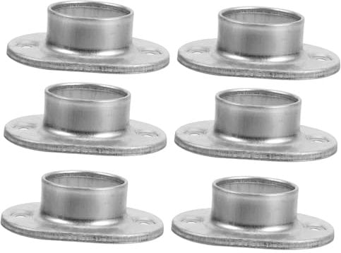 Uonlytech Handrail Base Flange Round Post Bracket Railing Support Zinc Steel Easy Install