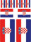 10 Stück Flaggen Aufkleber Kroatien Set Sticker Croatia Autoaufkleber - Offsetdruck Blau