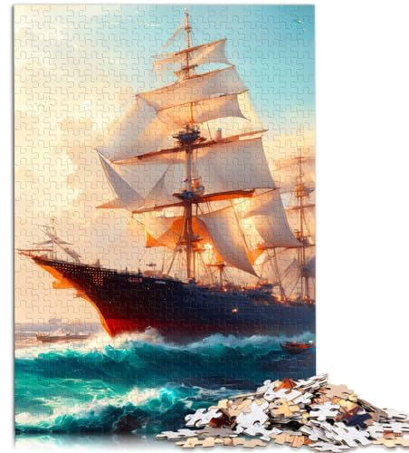 1000-teiliges Puzzle, Weltenbummler, für Erwachsene und Kinder ab 12 Jahren, Holzpuzzle, Lernspiel, Herausforderungsspielzeug, Größe: 50 x 75 cm