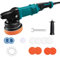 Auto Poliermaschine,1350W Polierer 6 Variable Geschwindigkeit 2000–5800 U/min/min, Poliergerät mit 125mm Polierscheiben/Wollknäuel, abnehmbarer Seitengriff,zum Polieren von Auto, Glas