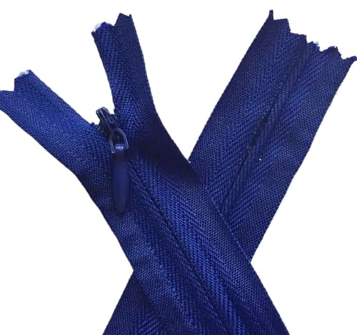 XPJYUA Cerniera Lampo Cerniere Lunghe con Cerniera Invisibile da 8 Pezzi for Vestiti da Cucire(Deep Blue,60 cm)