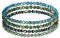 Uwiyo Bracelet de Bohème en Perles de Cristal 4 Pièces Bracelet Pierre Naturelle Femme Réglable Bracelets de Perle Cristaux Multicouches (Bleu#3)