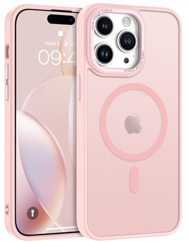 BENTOBEN Magnetic Case for iPhone 11 Pro [Compatible with MagSafe],Translucent Matte Back Anti-yellow Slim Soft TPU Military Grade Shockproof Women Men Protective Cover for iPhone 11 Pro, Pink