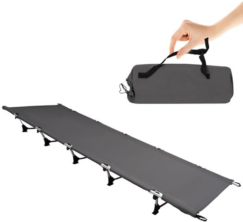 190x 70 x 17cm Ultraleichtes Feldbett, Campingbett, Tragbares Faltbares Klappbett, Aluminium Reisebett mit Tragetasche, Belastbarkeit bis 150kg, für Zelten, Wandern, Outdoor Wanderung, Reisen, Strand