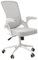 naspaluro Ergonomischer Bürostuhl, Schreibtischstuhl mit 90° Klappbaren Armlehnen, Einzigartige Lendenwirbelstütze, Atmungsaktive Mesh-Polsterung für das Heimbüro, Studie, Grau.