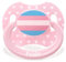 LittleForBig Großer Saugerschild Bedruckter Schnuller der Generation II in Erwachsenengröße Trans Pride Muster Rosa