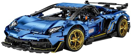 barweer SVJ63 Klemmbausteine Auto Technik Building Set Sammlung Geschenk für Erwachsene und Männer,KBox 10520,Groß Sportwagen Bausteine (3811 Teile)