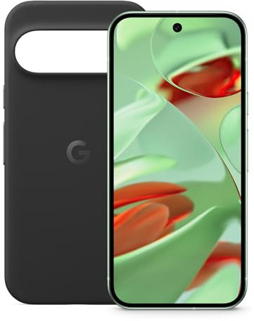 Google Pixel 9 - Unlocked Android Smartphone with Gemini, Advanced Camera, 6.3 Actua Display - Wintergreen, 128GB + Pixel 9 & Pixel 9 Pro Case - Stain-Resistant Silicone - Obsidian