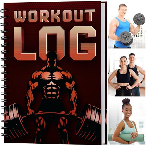 Fitness-Logbuch – Trainingsplaner – A5, Powerrot – Verbesserter, dickerer Einband – Trainingstagebuch – Zielsetzung für Bodybuilding – von Workout Log