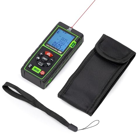 MAXMAZER – Metro Laser Professionale 40 m con Livella Integrata, Misuratore di Distanza Laser IP54, Telemetro Digitale Preciso e Robusto per Edilizia, Casa e Fai-da-Te