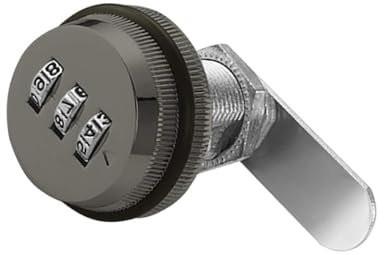 TOP-VIGOR 3 Digit Code Combination Cam Lock, 30mm Password Coded Locks Zinc Alloy Coded Convenient Security Number Lock for Locker Wardrobe Door Filing Cabinet Mailbox Drawer Cupboard, Gun Color