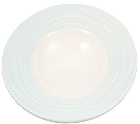 KICHOUSE Strohhutplatte Besteckschublade tiefer Nudelteller Schale mit Porzellanrand Essenstablett Bowle hochzeitslaken hochzeitsbingo nupsis Haushaltskeramikplatte Westlicher Speiseteller