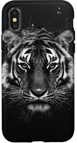 Tiger Geometrische Formen Minimalistische Tierkunst Hülle für iPhone X/XS