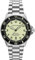 Emporio Armani Watch for Men, Quartz Movement and 42mm Case Size with Stainless Steel, Leather or Silicone Strap Hellgrün und Silberton, 42.5MM