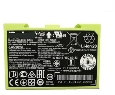 Batterie De Remplacement I7 14,4 V 1800 MAh, Compatible avec IRobot Roomba E Et I Series I7+ E5 7150 7550 I3 3150 I3+ 3550 I4 4150 I4, Pièce De Rechange