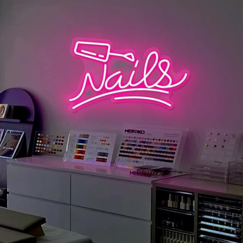 Nägel Neon Schild, Custom Led Sign, Nagelstudio Beauty Room | Wandkunst, Salon Zimmer , Wimpern Zimmer Willkommensschild, Neon Beauty Art
