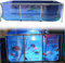 Acquario Piscina Stagno Grande Interno, Piscina Acquario Autoportante con Valvola di Scarico, Rivestimenti per Stagni in Tela PVC Resistente all'Usura con Telaio in Acciaio, per Koi, Pesci R