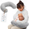 Totsy Baby Coussin Allaitement et Grossesse 130 cm - Coussins d'allaitement Bebe et Oreiller de maternité pour Femme Enceinte Coton Petit oreillers Maternite Oeko-Tex Lunes