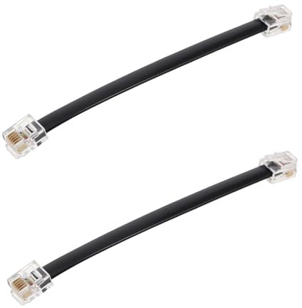 POPETPOP 2stücke Adriges Flaches Stecker-stecker-telefonkabel Kurzes Panel-verbindungskabel Gerades Telefonkabel Für Heimgebrauch Raumsparend Einfache Installation