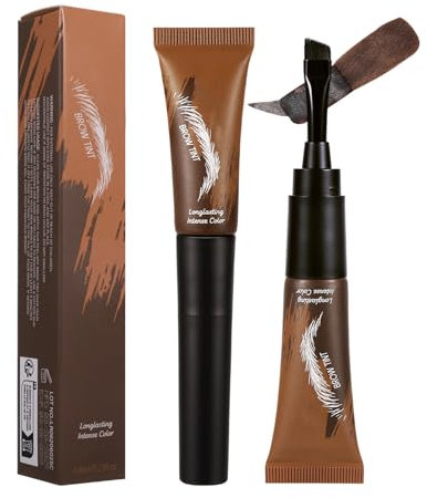 Tinte de cejas de pelado, mancha de cejas, cejas semipermanentes, impermeable y a prueba de manchas, fórmula de secado rápido, 6.8 ml, para adultos mujeres