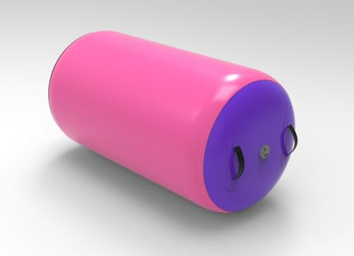 Diealles Shine Aufblasbare Air Roll, 100x80cm Air Rolle Turnen, Aufblasbare Luft Rollen mit Elektrischer Pumpe & Tragetasche, Barrel Gymnastik Tumbling für Training Fitness Yoga