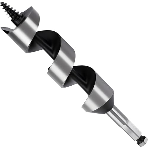 MOXPIFY 35mm Wood Auger Drill Bits 155mm Long, Timber Drill Bits | Hex Shank, Extra Long Wood Drill Bits For Woodworking (35mm x 155mm)