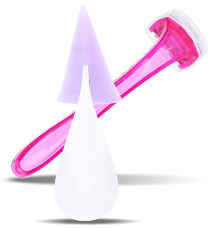 Garneck Intimrasierer Zufällige Farbe Ergonomischem Design Frauen für mit im Damentrimmer Silikonbeschichteter Abs Schablone Sanfte und Sichere Körperhaarentfernung