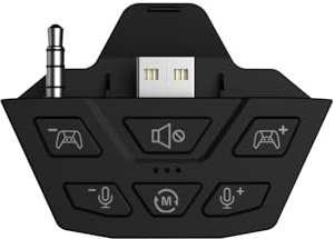 CHARM FOCUS Stereo Headset Adapter, Audio Mikrofon Kopfhörer Adapter für Xbox One, Xbox Series X|S und Elite Controller, Audiobalance einstellbar (Spielesound & Voice-Chat), nicht Bluetooth kompatibel