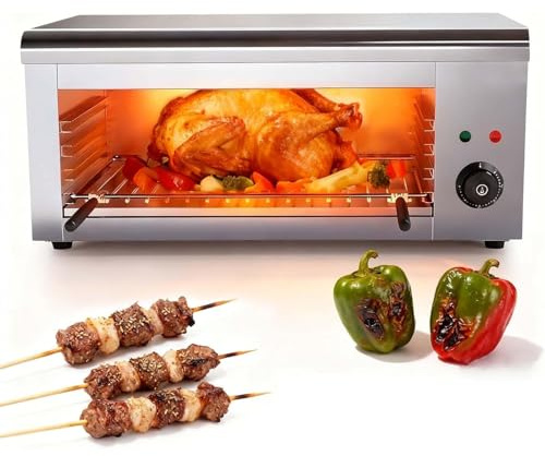 Healthy No-Smoke Indoor Grill & Panini Press, 2000W & 30L - 4 Adjustable Cooking Layers, 50-300°C Thermostat, Ideal For Toasties, Sandwiches And Korean BBQ
