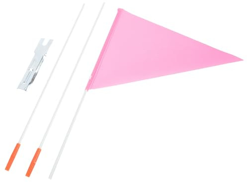 HOMSFOU Praktische Fahrradflagge aus Glasfaser mit Heckmontage für Anhänger