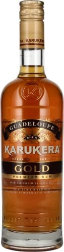 KARUKERA - Gold - Rhum Ambré - 40 % Alcool - Origine : France/Guadeloupe - A déguster pur - Notes de Vanille & Pêche - 70 cl