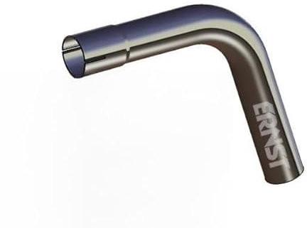 AUPROTEC Auspuff Rohrbogen 75 ° Grad Länge 450 mm einseitig aufgeweitet à˜ 38 42 45 50 55 60 65 mm Auswahl: (à˜ 50 mm AuàŸendurchmesser)