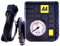 AA Car Essentials 12V Compact Tyre Inflator AA5007 – For Cars Vans Motorbikes Vehicles Inflatables Bicycles - PSI BAR KPA 0-80 PSI – Includes Adaptors, Black