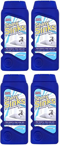 4 x Shiny Sinks Cleaner for Ceramic Stainless Granite Sinks & Basins 290ml