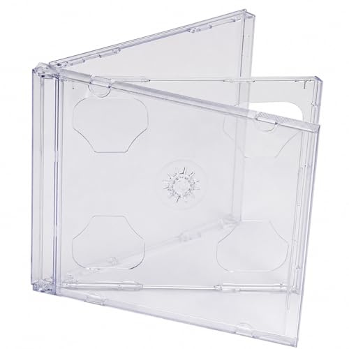 CD dubbla juvelfodral 10,4 mm för 2 skivor med genomskinlig bricka (5-pack) Dragon Trading®