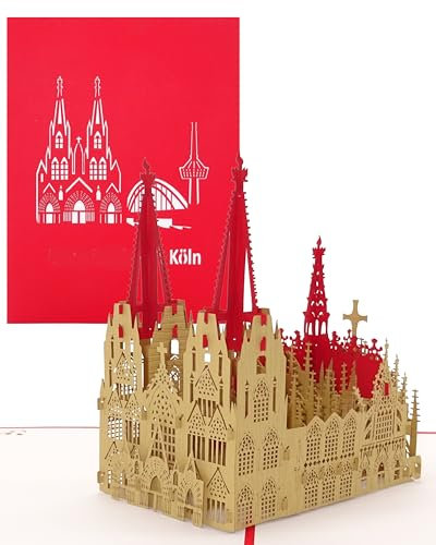 Cologne Cards Kölner Dom - Original 3D Pop Up Karte Pop-Up Karten - Köln Souvenir, Fanartikel, Reisegutschein, Städtetrip Köln, Gutschein & Geschenkgutschein