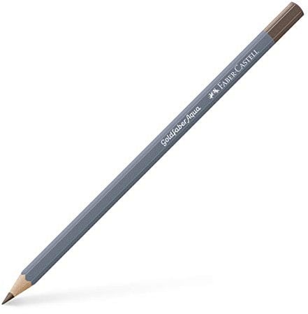 FABER-CASTELL 114676 - Goldfarber Aquarellstift, Farbe Kasslerbraun , Aquarellfarbstift mit weichem Farbabstrich