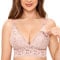 MOMANDA Women's Nursing Bras Lace Wireless Padded Maternity Bras Breastfeeding Bralette Gentle Rose-A083 36C