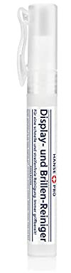 HANSE PRO Display- und Brillen-Reiniger, 1 x 10 ml I im praktischen Taschenformat I immer griffbereit I Bildschirmreiniger I Spray I Reiniger für PC, Smartphone und Tablet