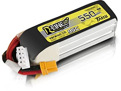 Tattu lipo 3s 550mAh 95C 11,1V Batterie lipo 3s avec connecteur XT30 pour FPV multirotor de Taille 100 à 180